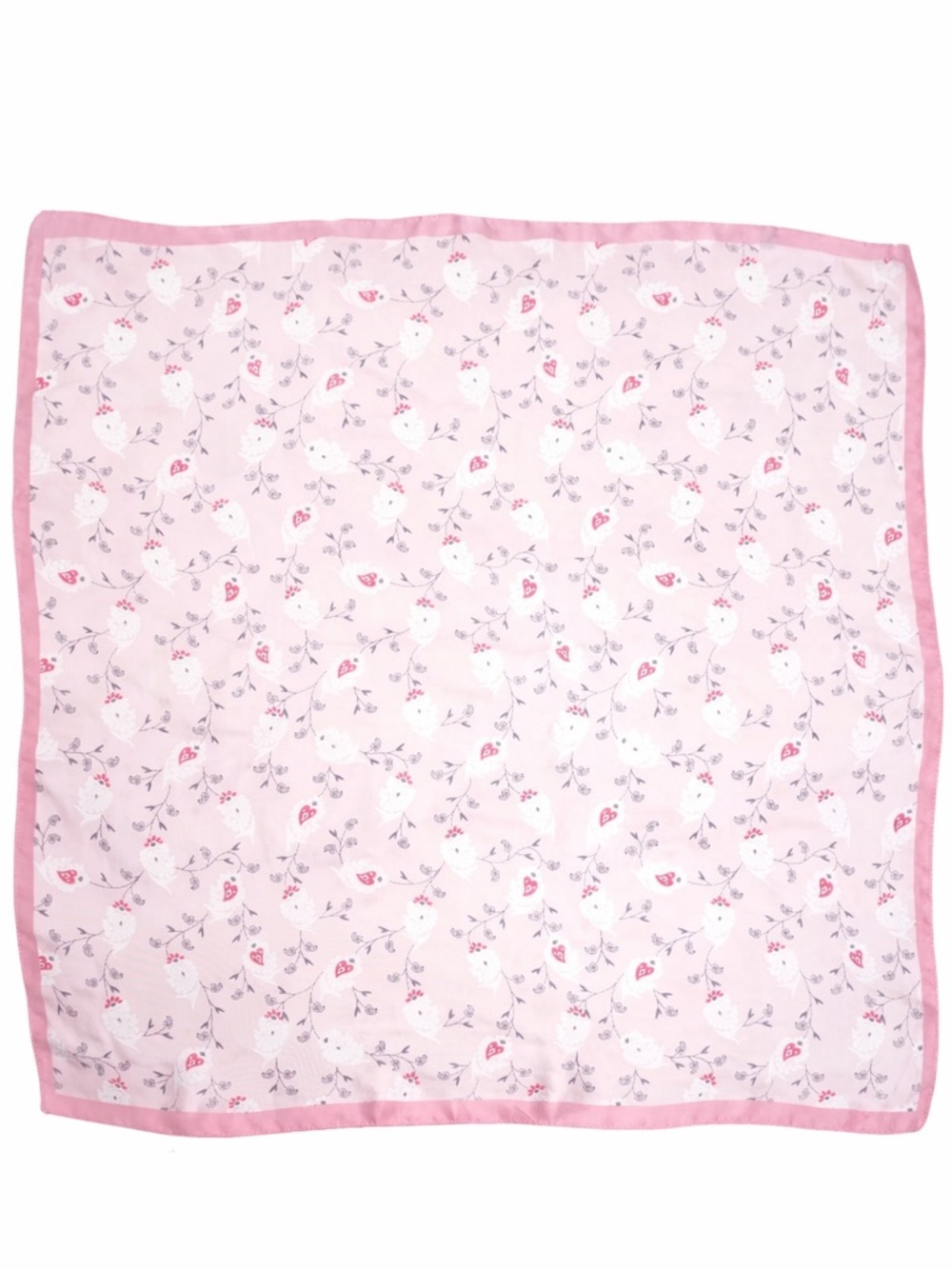 Pink Flower Print Scarf - Picture 1 of 4